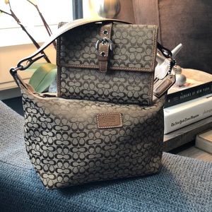 Coach purse and matching bi-fold wallet.